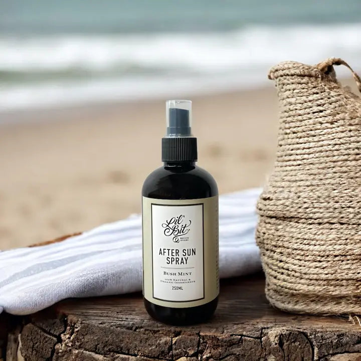 Australian Bush Mint After Sun Spray in a beach setting