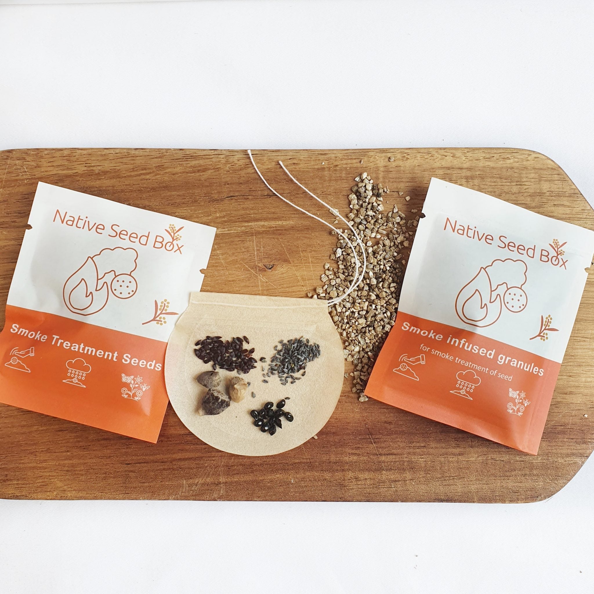 The Smoke Treatment seeds and Smoke infused granules satchels