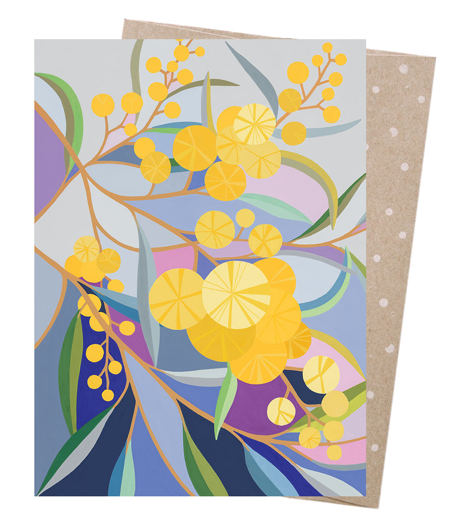 Bush Florals Assorted Greeting Cards - Wattle design