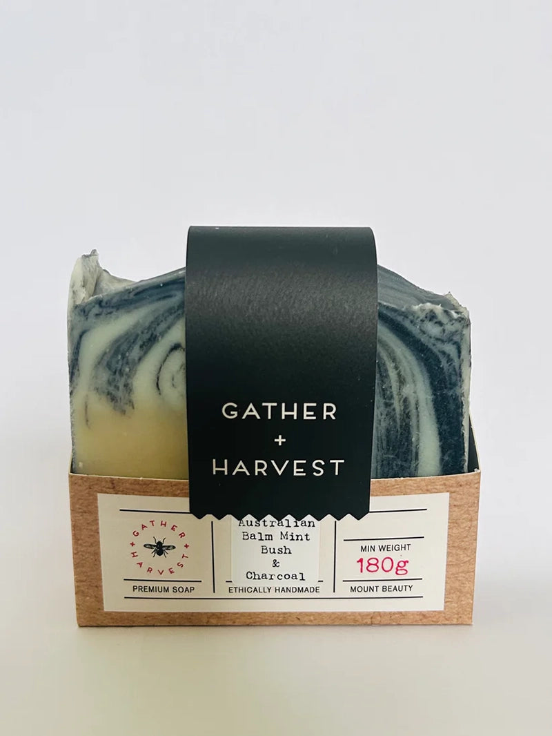 Australian Balm Mint Bush & Charcoal Natural Handmade Soap