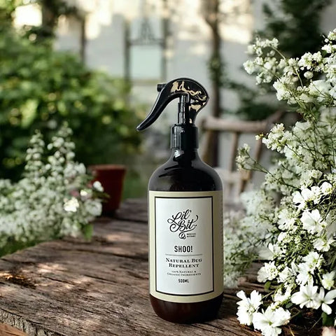 Shoo Organic Insect Protection Spray for outdoor gardening and activities