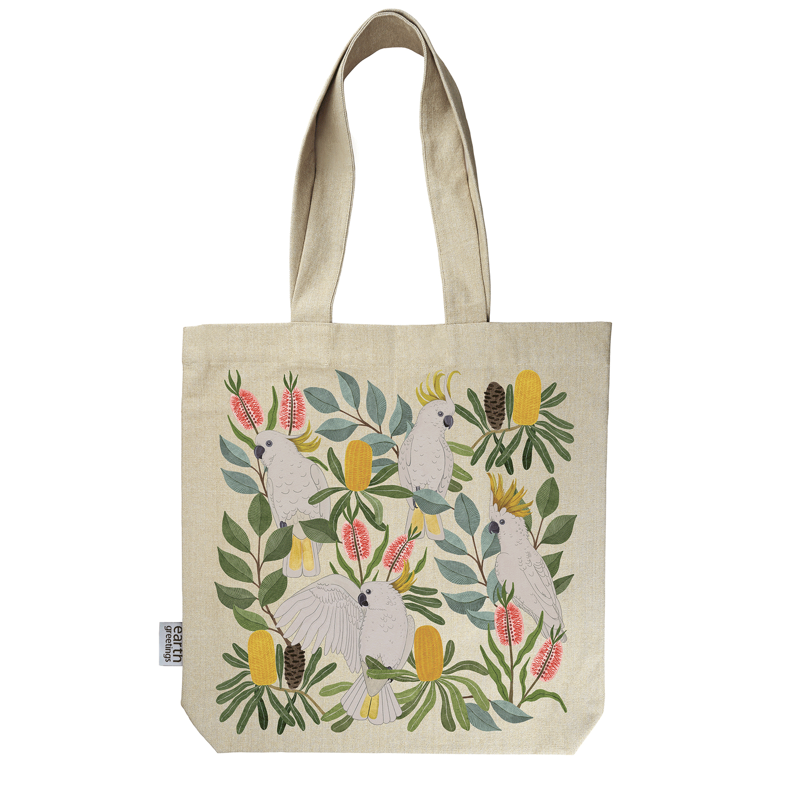 Organic Tote Bag With Pocket - Aussie Squawkers