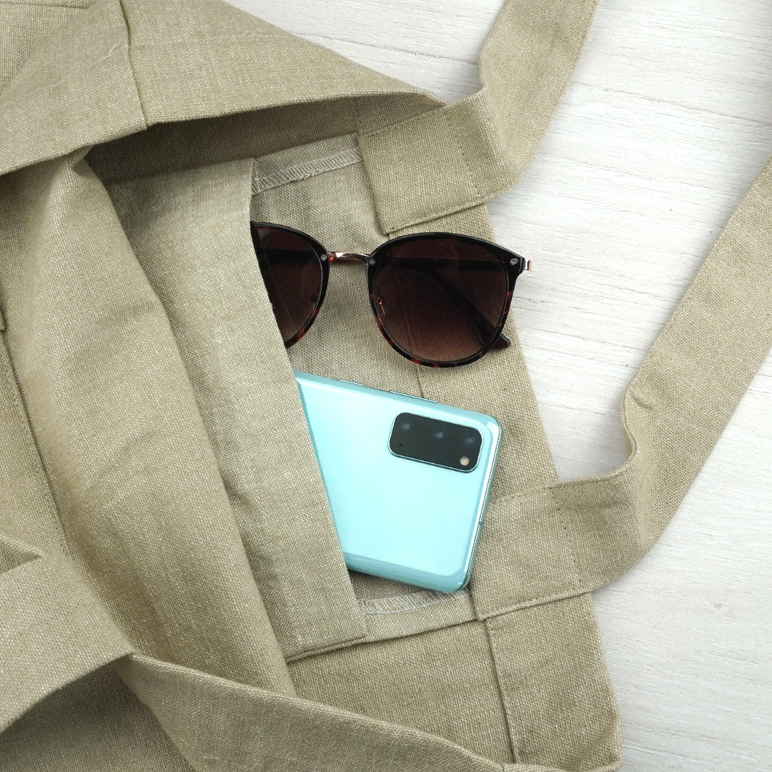 Inside pocket of Organic Tote Bag 