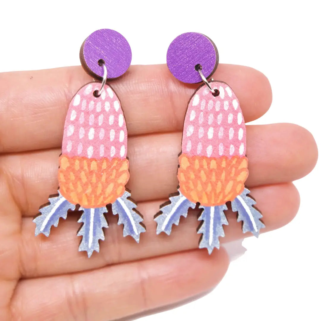 Banksia Australian Wildflower Earrings