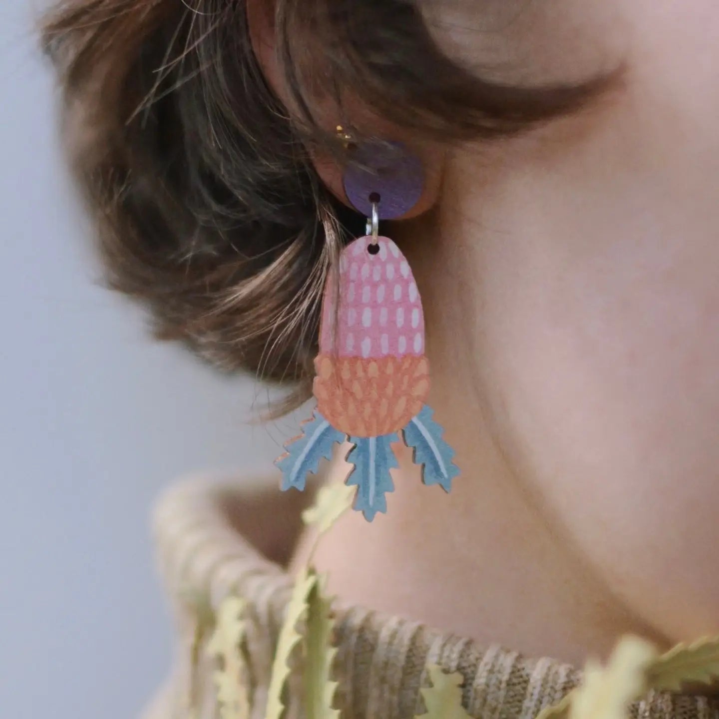 Banksia Australian Wildflower Earrings
