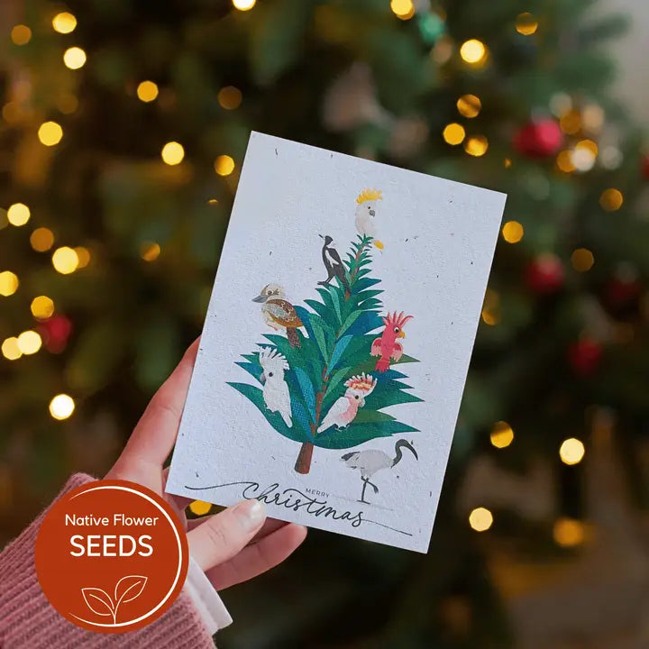 Plantable Australian Native Bird Christmas Card